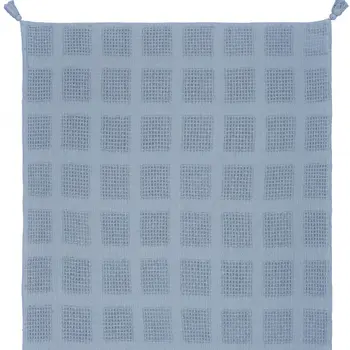 50" X 60" Blue Woven Cotton Throw Blanket with Tassels