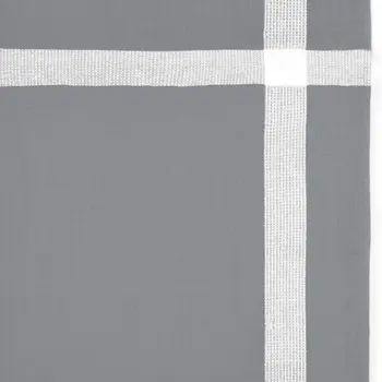 50" X 60" Gray Woven Cotton Checkered Throw Blanket with Fringe