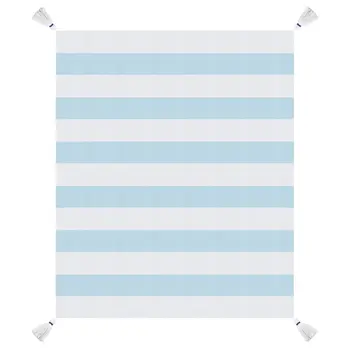 50" X 60" Blue and White Woven Cotton Striped Throw Blanket with Tassels