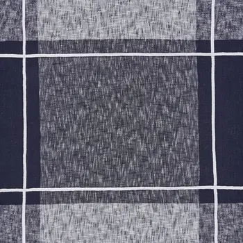 50" X 60" Blue and White Woven Cotton Checkered Throw Blanket with Tassels
