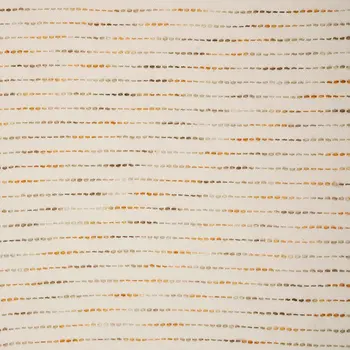 50" X 60" Cream Kantha Cotton Striped Throw Blanket with Embroidery