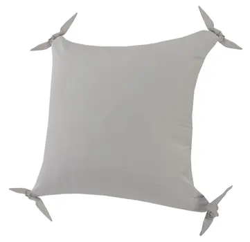 20" X 20" Light Gray 100% Cotton Zippered Pillow