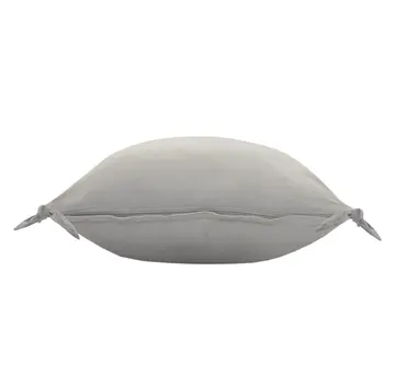 20" X 20" Light Gray 100% Cotton Zippered Pillow