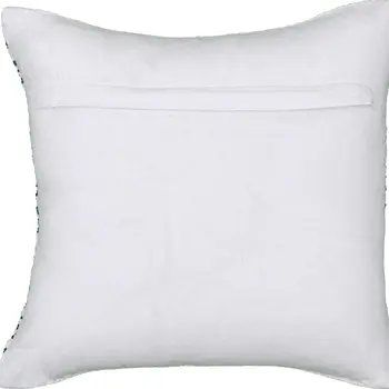 18" X 18" Blue White And Gray 100% Cotton Chevron Zippered Pillow