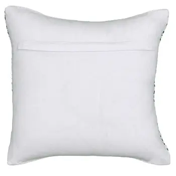18" X 18" Blue White And Gray 100% Cotton Chevron Zippered Pillow