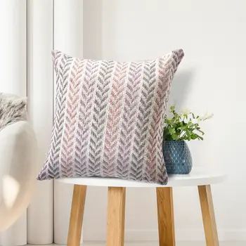 18" Purple and White Throw Pillow