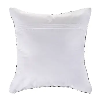 18" Black Gray and White Throw Pillow