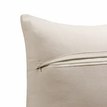 20" Orange Black And White Cotton Diamond Throw Pillow