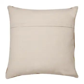 20" X 20" Adobe Orange Yellow And White 100% Cotton Geometric Zippered Pillow