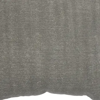20" Gray And Ivory Cotton Color Block Throw Pillow with Fringe