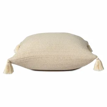 18" Beige Throw Pillow