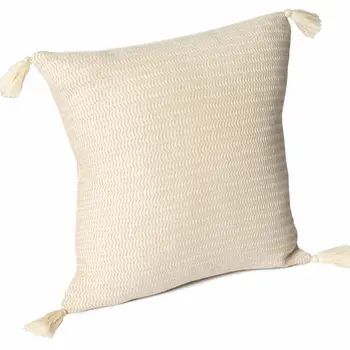 18" Beige Throw Pillow