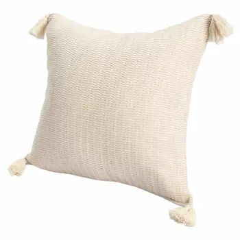18" Beige Throw Pillow