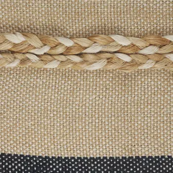 24" Denim Blue Jute Throw Pillow