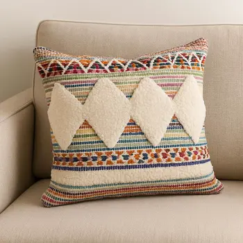 18" Blue and White Throw Pillow