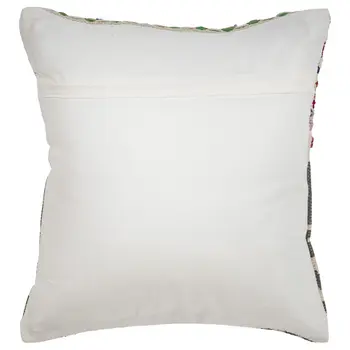 18" Blue and Beige Throw Pillow