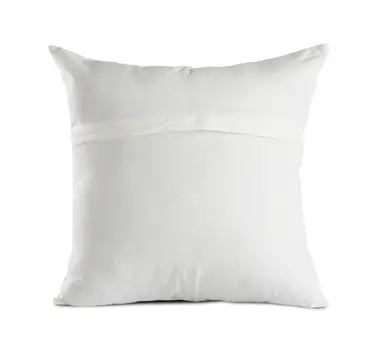 20" X 20" Beige Gray And Off-White 100% Cotton Patchwork Zippered Pillow