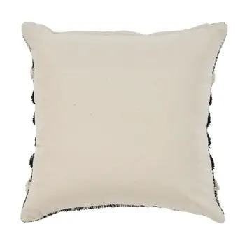 18" Black and Off White Throw Pillow