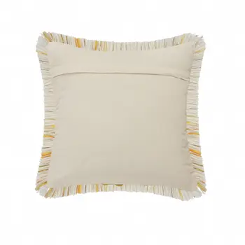 20" X 20" Black Gold And White Polyester And Cotton Blend Geometric Zippered Pillow