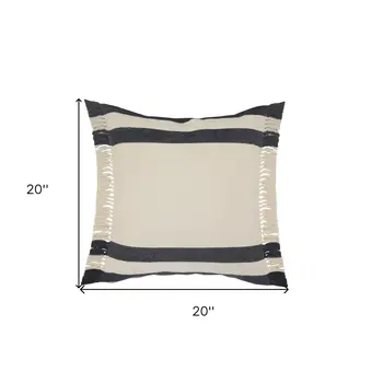 20" Blue and White Throw Pillow