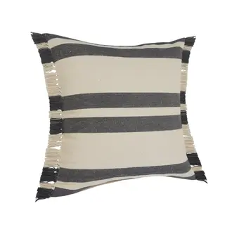20" Gray and White Throw Pillow