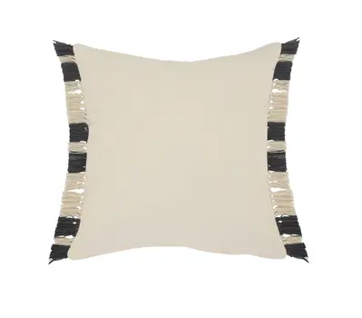 20" Gray and White Throw Pillow