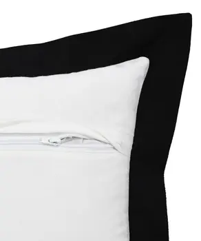 20" Black and White Throw Pillow