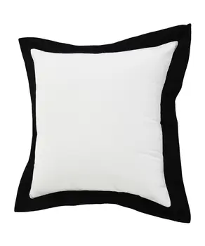 20" Black and White Throw Pillow