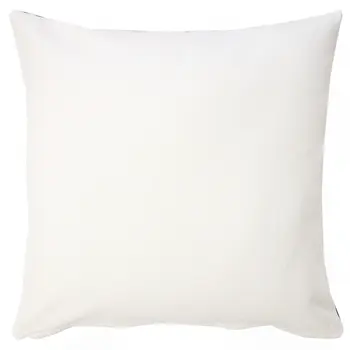 20" X 20" White And Black 100% Cotton Geometric Zippered Pillow