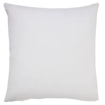 20" X 20" Beige And White 100% Cotton Striped Zippered Pillow