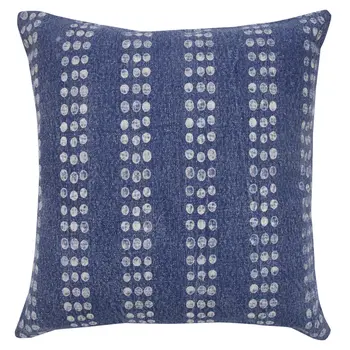 20" Blue and White Throw Pillow