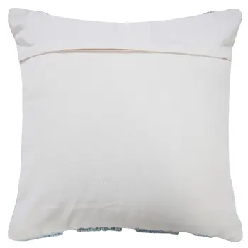 20" X 20" Heathered Gray And Off-White 100% Cotton Geometric Zippered Pillow
