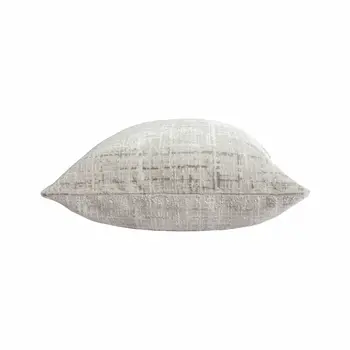 20" X 20" Gray And Beige Polyester Abstract Zippered Pillow