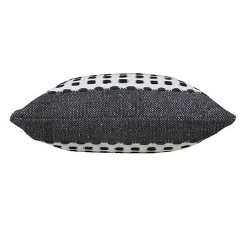 20" Black Gray and White Throw Pillow
