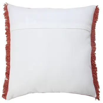 20" Dusty Rose Cotton Throw Pillow with Fringe