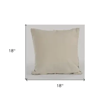 18" X 18" Black And Grey 100% Cotton Striped Zippered Pillow
