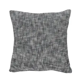 20" X 20" Black And Cream 100% Cotton Geometric Zippered Pillow