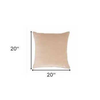 20" Taupe Throw Pillow