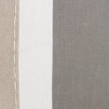 20" X 20" Gray And Tan Linen Striped Zippered Pillow