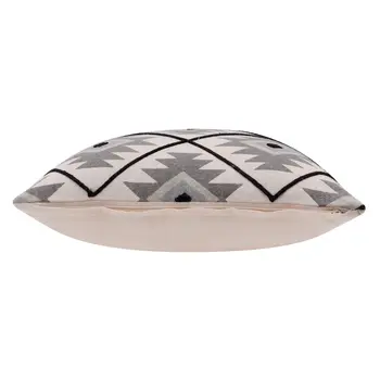 20" Gray and Black Throw Pillow