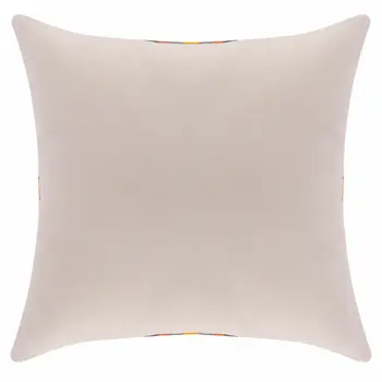 20" X 20" Rust And Off-White 100% Cotton Geometric Zippered Pillow