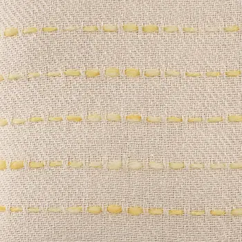 20" X 20" Golden Yellow And Ivory 100% Cotton Striped Zippered Pillow