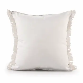 20" X 20" Medium Blue And Ivory Polyester Striped Zippered Pillow