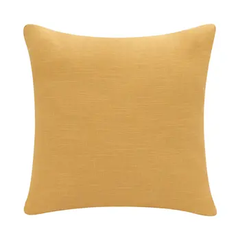 24" X 24" Yellow And Ivory 100% Cotton Abstract Zippered Pillow