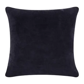 20" Black Cotton Throw Pillow