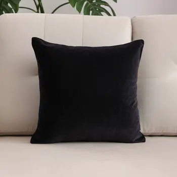 20" Black Cotton Throw Pillow