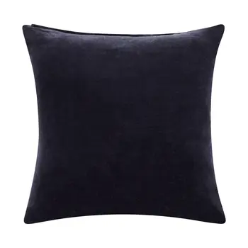 20" Black Cotton Throw Pillow