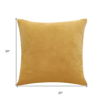20" Yellow Throw Pillow