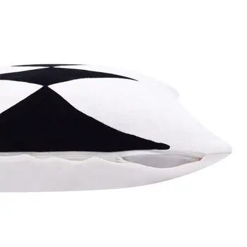 20" Black and White Throw Pillow