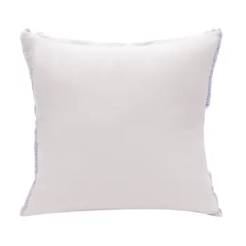 22" Purple and White Geometric Cotton Throw Pillow With Texture